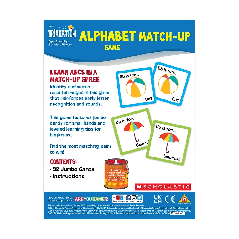 Scholastic Alphabet Match-Up Game