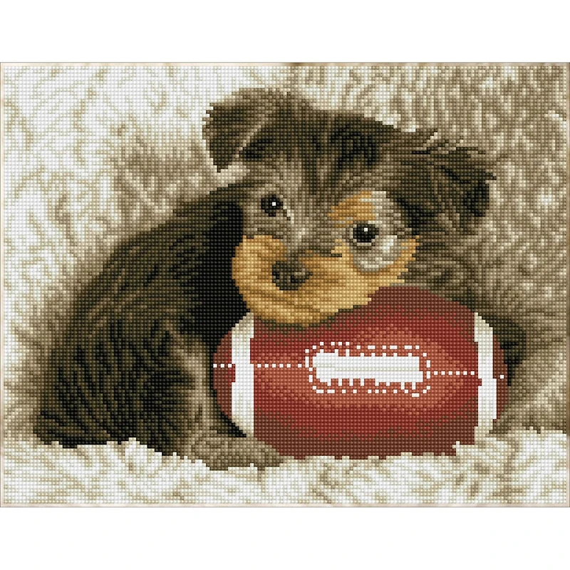 Diamond Dotz® Intermediate Footy Pup Pre-Framed Diamond Painting Kit