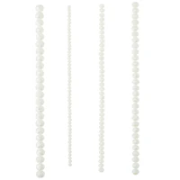 12 Pack: White Faceted Glass Rondelle Beads by Bead Landing™