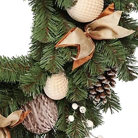 28" Pinecone & Ornament Wreath by Ashland®
