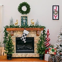 3ft. Pre-Lit Artificial Christmas Trees & Wreath Set