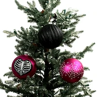 4.75" Black & Pink Plastic Ball Ornament Set by Ashland®