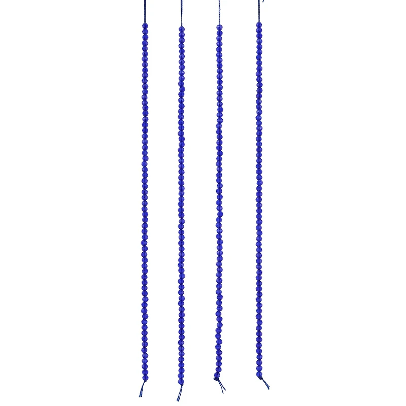 Blue Faceted Glass Round Beads, 2.8mm by Bead Landing™