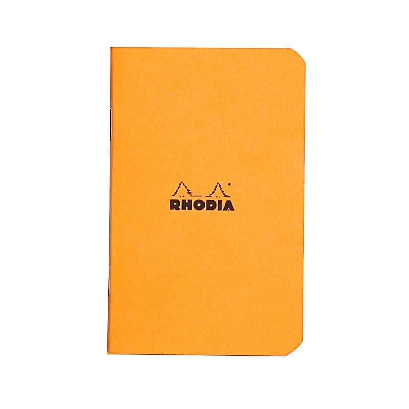 Rhodia® Orange Side Stapled Graph Notebook, 3" x 4.75"
