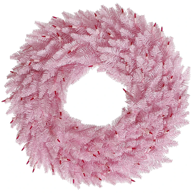 36" Pink Fir Wreath