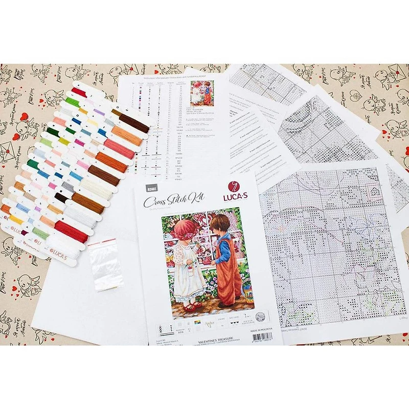 Luca-S Valentines Treasure Counted Cross Stitch Kit Counted Cross Stitch Kit