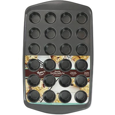Gibson Baker's Friend™ 24 Cup Nonstick Steel Mini Muffin Pan