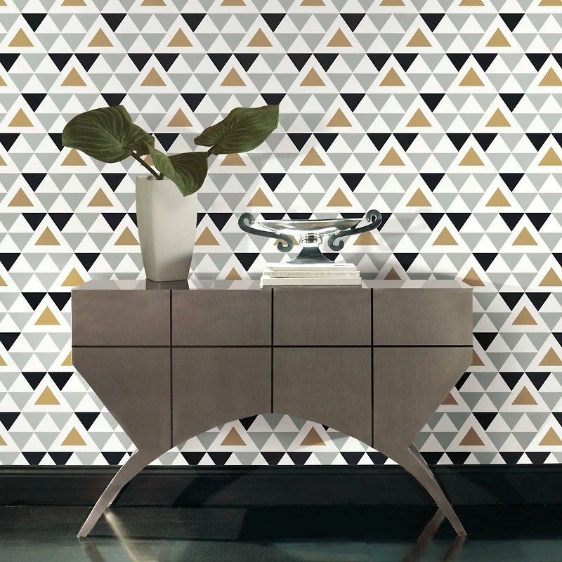 RoomMates Geometric Triangle Peel & Stick Wallpaper