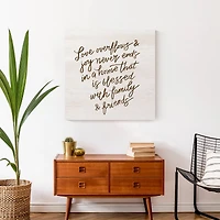 Love Overflows and Joy Never Ends 24" x 24" Canvas Wall Art