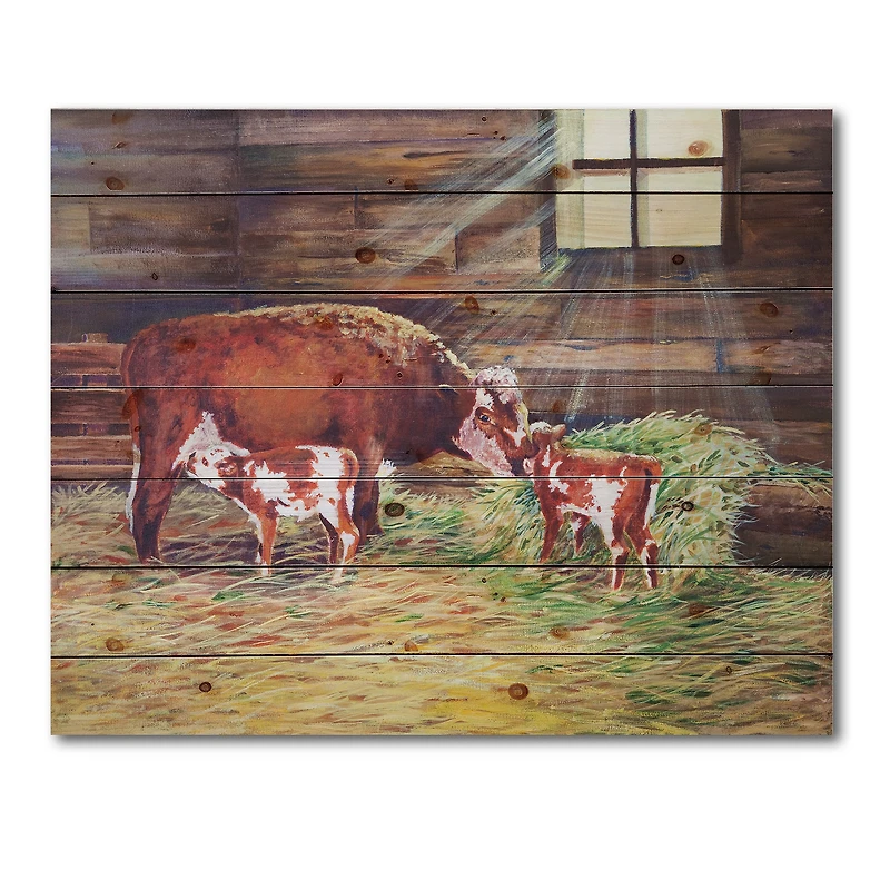 Designart - Newborn Twin Calves At The Farm