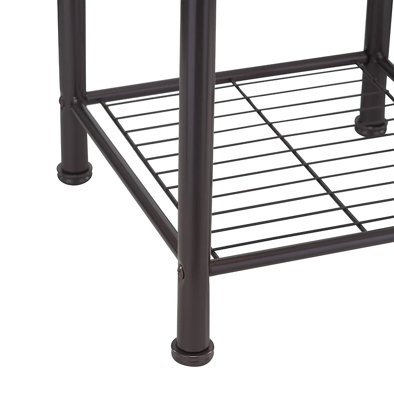 Organize It All 30" Belgium Oil Rubbed Bronze 3-Tier Shelving Tower