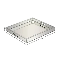 Silver Wood Glam Tray