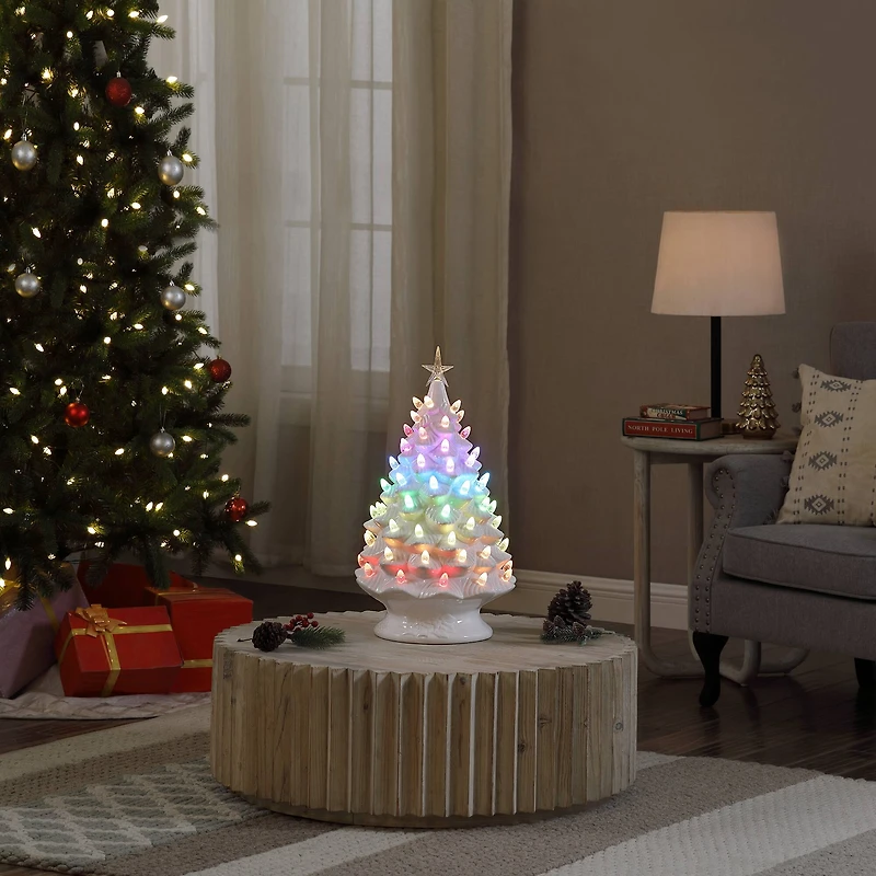 Mr. Christmas 24" Nostalgic Ceramic Tree with RGB Lightshow