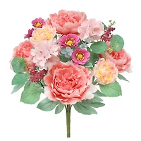21" Coral Peony & Hydrangea Mix Deluxe Bush by Ashland®