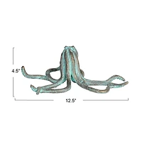 Hello Honey® 12.5" Teal Verdigris Octopus Tabletop Décor