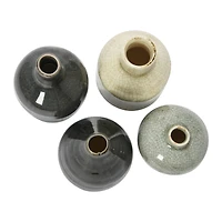 Hello Honey® Stoneware Crackle Glaze Bud Vase Set