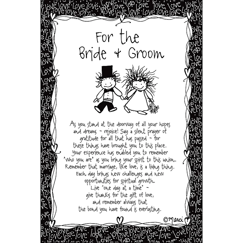 Children of the Inner Light® by Marci Art For the Bride & Groom Plaque