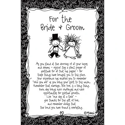 Children of the Inner Light® by Marci Art For the Bride & Groom Plaque