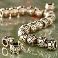 Sterling Silver Plated Tube Beads, 7mm by Bead Landing™