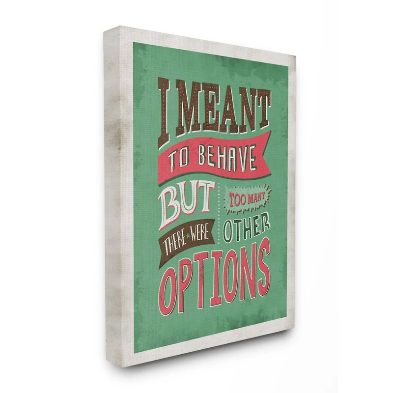 Stupell Industries Too Many Options Canvas Wall Art