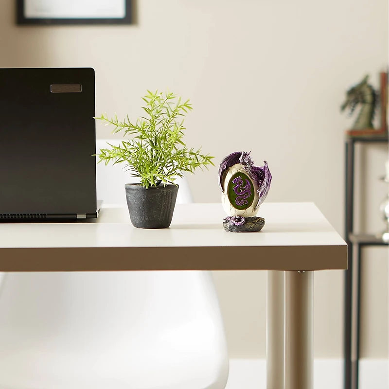 Purple Dragon Egg Statue 3.25" x 3" x 4.5