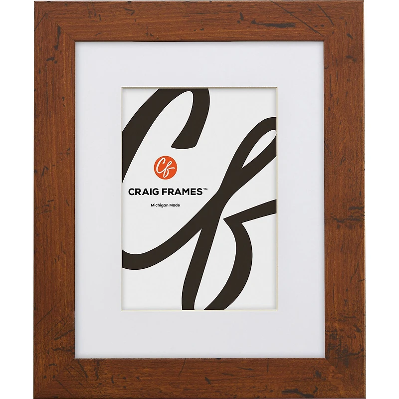 Craig Frames 4 Pack: Bauhaus 125 Dark Walnut Picture Frame with Mat