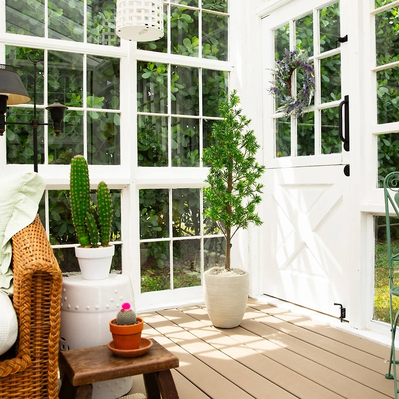 4ft. UV Artificial Podocarpus Artificial Tree (Indoor/Outdoor)