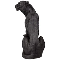 Design Toscano 22.5" Pensive Panther Black Jaguar Statue