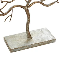 32" Silver Metal Tree Sculpture