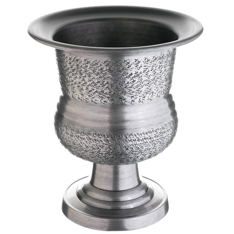 9.5" Silver Aluminum Urn