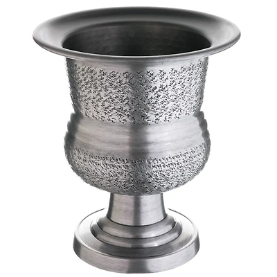 9.5" Silver Aluminum Urn