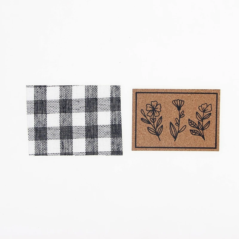 Mini Plaid & Natural Flower Doormat by Make Market®