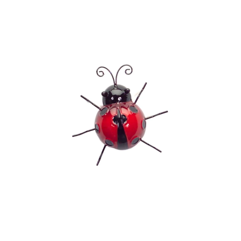 Metal Ladybug Garden Décor Set