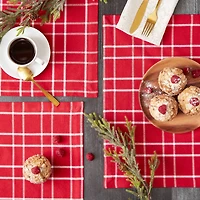 DII® Holly Berry Plaid Placemat, 6ct.