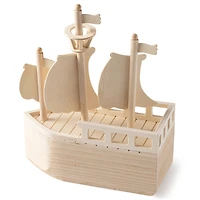 8 Pack: 11" Pirate Ship Wooden Birdhouse by Make Market®
