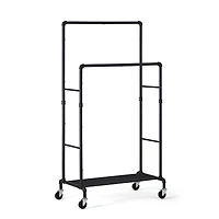 SunnyPoint Black Double Garment Rack