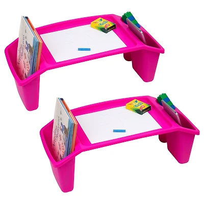 Mind Reader 2 Piece Kids’ Freestanding Portable Lap Desk With Side Pockets