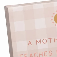 A Mother's Love Pink Check Canvas Wall Art