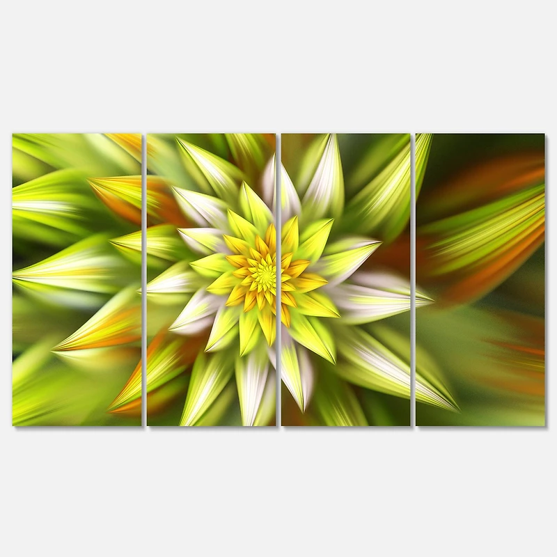 Designart - Huge Yellow Fractal Flower