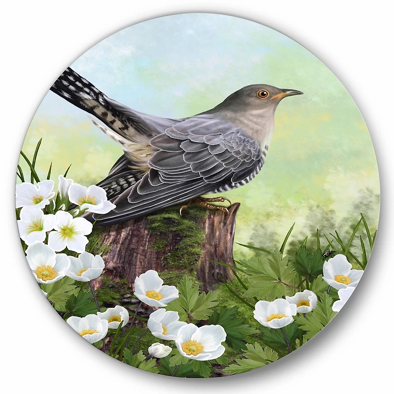 Designart - Cuckoo Bird On An Old Stump