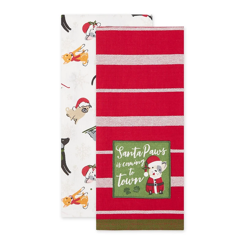 DII® Santa Paws Dishtowel Set