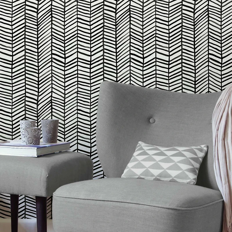 RoomMates Cat Coquillette Herringbone Peel & Stick Wallpaper
