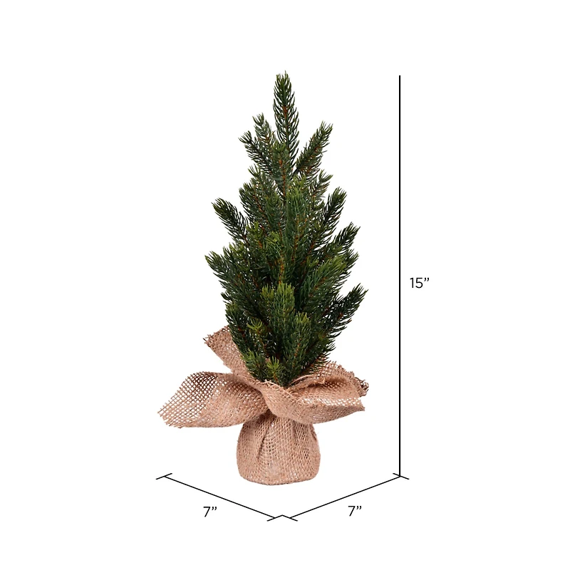 15" Unlit Balsam Fir Sapling Artificial Christmas Tree, 2ct.