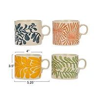 Hello Honey® 14oz. Abstract Foliage Print Stoneware Mug, 12ct.