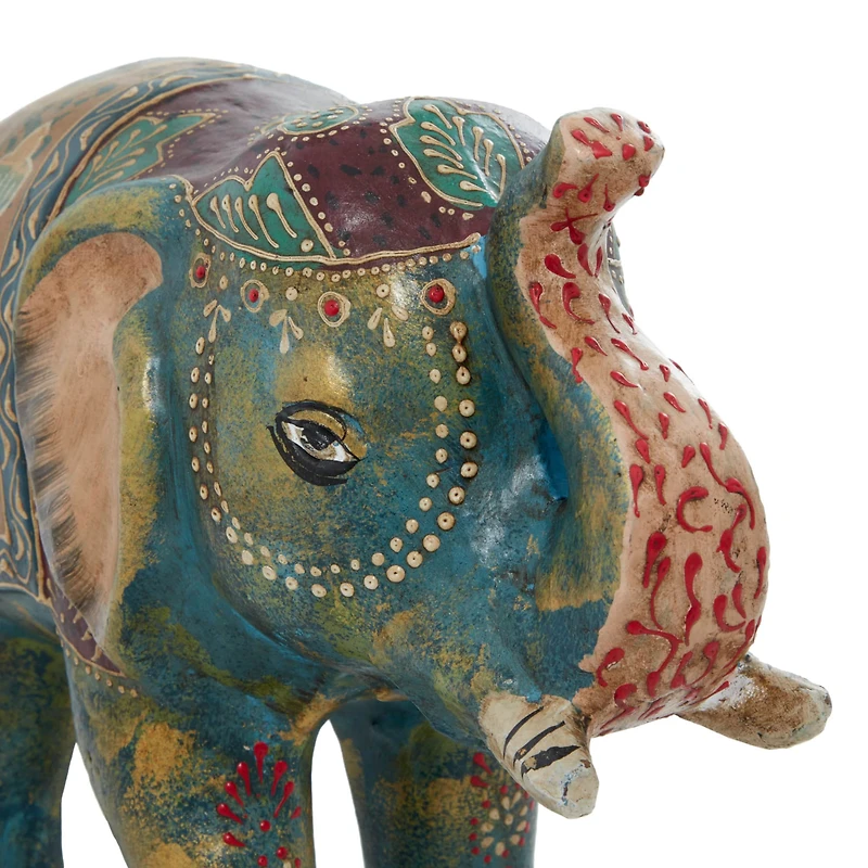 Ceramic Eclectic Elephant Sculpture Set