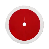 4ft. Classic Red Tree Skirt with White Faux Fur by Ashland®