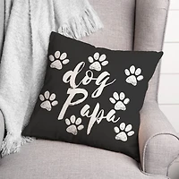 Dog Papa Throw Pillow