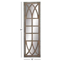 52" Blue Farmhouse Metal Wall Mirror