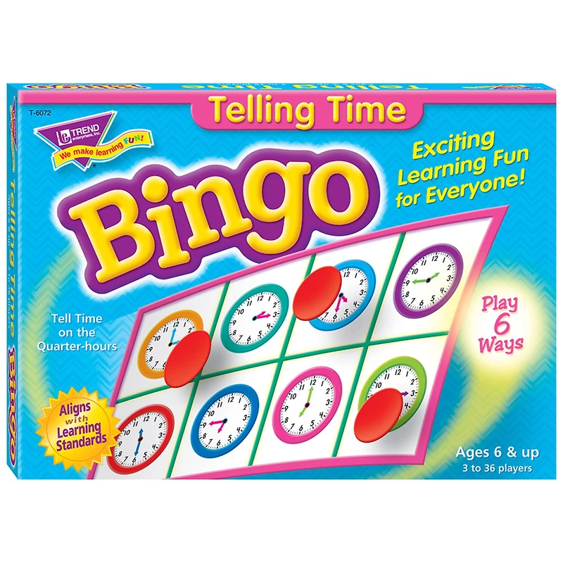 Trend Enterprises® Telling Time Bingo