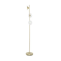 Gold Iron Modern Floor Lamp, 67" x 10" x 10"